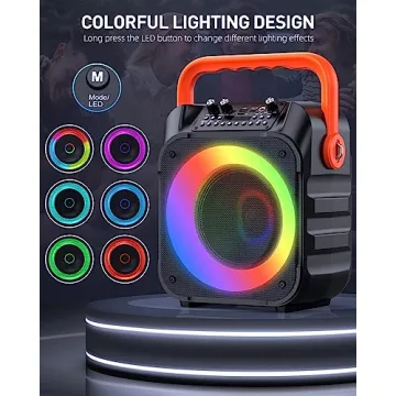 Portable Karaoke Machine with 2 Wireless Mic