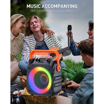 Portable Karaoke Machine with 2 Wireless Mic