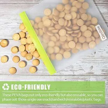 7 Packs Reusable Gallon Bags - Bpa Free Reusable Food Storage Bags, LEAKPROOF Extra Thick Resealable Freezer Bag Upgraded Clear Seal Baggies for Marinate Meat Cereal Sandwich Snack Lunch Travel