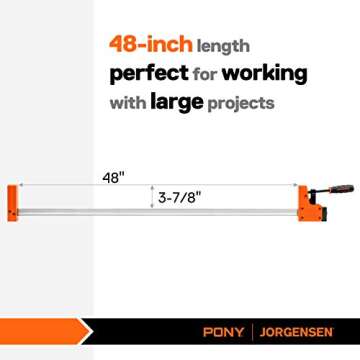 JORGENSEN 48-inch Bar Clamps - 90° Cabinet Master Parallel Jaw Clamp Set