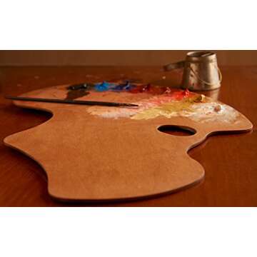 New Wave Expressionist Confidant Hand Held Wood Artist Palette | Natural Stain, Held in Left Hand, Wooden Paint Palette, Artist Palette, Painting Palette, Oil Paint Palette, Wood Paint Pallet