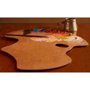 New Wave Expressionist Confidant Hand Held Wood Artist Palette | Natural Stain, Held in Left Hand, Wooden Paint Palette, Artist Palette, Painting Palette, Oil Paint Palette, Wood Paint Pallet