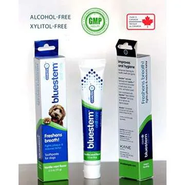 Dog Toothbrush and Toothpaste : Vanilla Mint Flavor Tooth Paste with Tooth Brush for Dogs. Teeth Brushing Cleaner Pet Breath Freshener Oral Care Dental Cleaning Kit. Tartar & Plaque Remover Brushes
