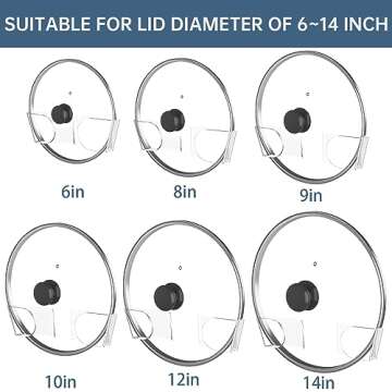 NiHome Acrylic Pot Lid Organizer - Elegant & Versatile Design