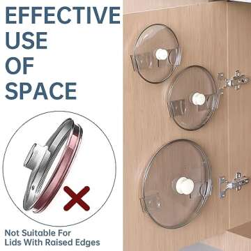 NiHome Acrylic Pot Lid Organizer - Elegant & Versatile Design