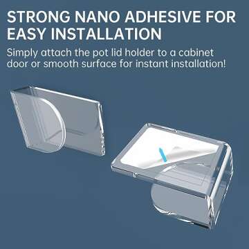 NiHome Acrylic Pot Lid Organizer - Elegant & Versatile Design