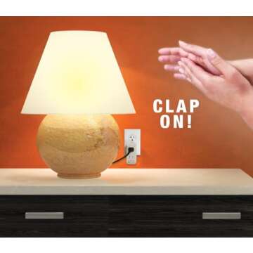 The Clapper, The Original Home Automation Sound Activated Device, On/Off Light Switch, Clap Detection - Kitchen Bedroom TV Appliances - 120v Wall Plug Smart Home Technology, As Seen On TV Home Gift