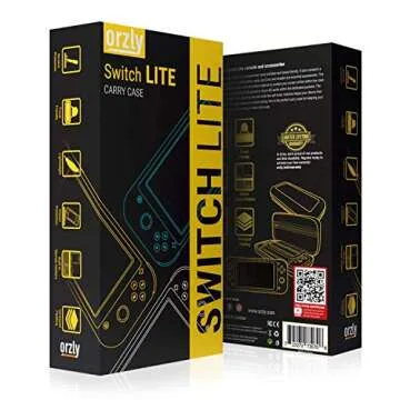 Orzly Portable Carry Case for Nintendo Switch Lite - Travel & Storage Solution [Solid Black]