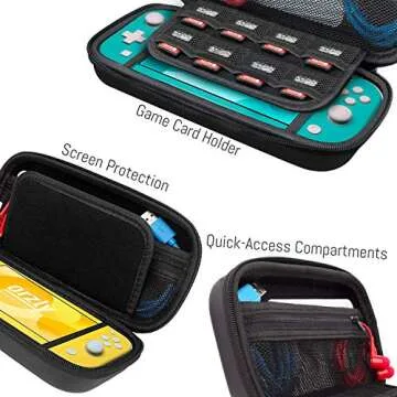 Orzly Switch Lite Case - Durable Travel Protection & Storage