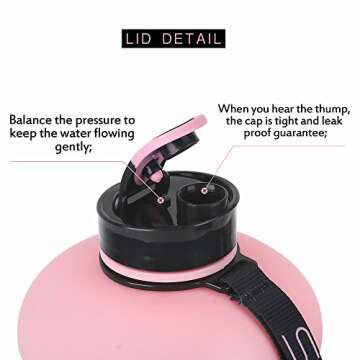 SOCOO Motivational 2.2L Water Jug – BPA-Free Fitness Bottle, Large Capacity for Gym & Outdoor Acti...