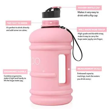 SOCOO 2.2L BPA-Free Water Jug for Fitness & Sports