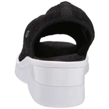 BZees womens Secret Wedge Sandal, black crochet, 6.5 M US