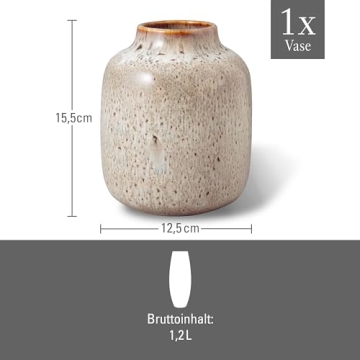 Villeroy & Boch Lave Home Nek Vase Small Beige 41.5oz