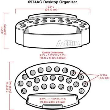 ArtBin Desktop Organizer with 24 Slots for Craft Supplies