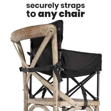 ciao! baby Pug Portable Booster Seat, Safe Feeding Chair with Safety Harness and Carry Bag for Child...