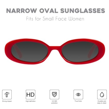 Mosanana Retro Oval Sunglasses for Trendy Women