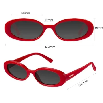 Mosanana Retro Oval Sunglasses for Trendy Women