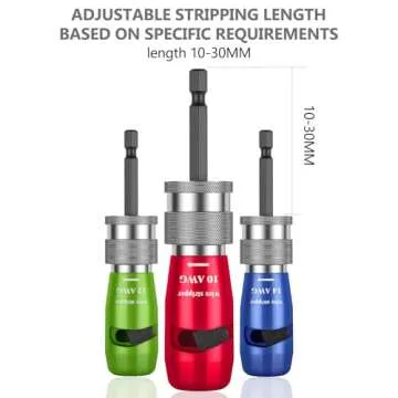 Wire Stripper for Drill, 2024 Electric Wire Stripping and Twisting Tool, Portable Professional Electrician Tool Set Drill Wire Stripper Cutter Tool for Power Drill, Cable Quick Stripping and Connector