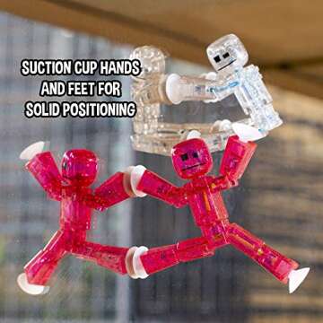 Zing Stikbots - Set of 4 Clear Animation Action Figures
