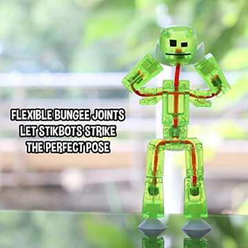 Zing Stikbots - Set of 4 Clear Animation Action Figures