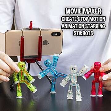 Zing Stikbots - Set of 4 Clear Animation Action Figures