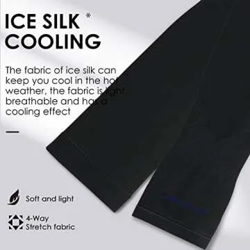 Achiou Arm Sun Sleeves Compression UV Protection Cooling for Men Women Summer Sunblock Basketball Football, Cover Arms Tattoo