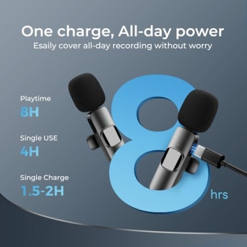 YRF Mini Wireless Lavalier Microphone for Clear Audio Recording