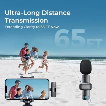 YRF Mini Wireless Lavalier Microphone for Clear Audio Recording