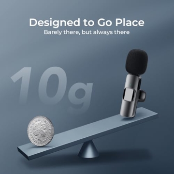 YRF Mini Wireless Lavalier Microphone for Clear Audio Recording