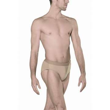 Wear Moi Full Seat Dancebelt, Cotton Elasthan Jockstraps, Beige, Small (FSDCSBEI)