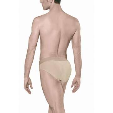 Wear Moi Full Seat Dancebelt, Cotton Elasthan Jockstraps, Beige, Small (FSDCSBEI)