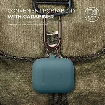 elago Silicone Case - Keychain Compatible with AirPods