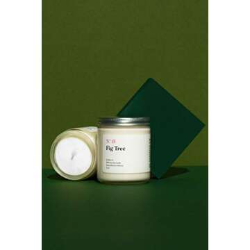 Mia's Co Fig Tree Scented Candle, Handmade with Natural Soy Wax and Cotton Wicks, 7.5 oz Minimalist Candle for Home, Long Lasting Burning, Candle Gift for Women