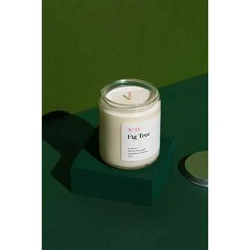 Mia's Co Fig Tree Scented Candle, Handmade with Natural Soy Wax and Cotton Wicks, 7.5 oz Minimalist Candle for Home, Long Lasting Burning, Candle Gift for Women