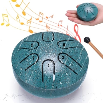 BUSOHA 3" Steel Rain Drum for Outdoor Gardens
