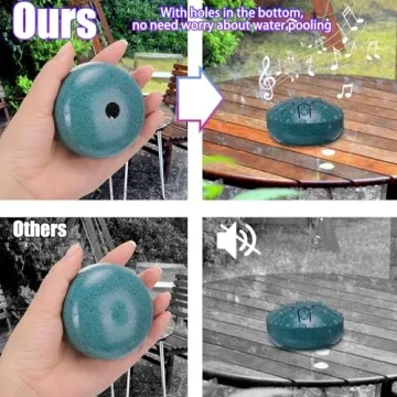 BUSOHA 3" Steel Rain Drum for Outdoor Gardens