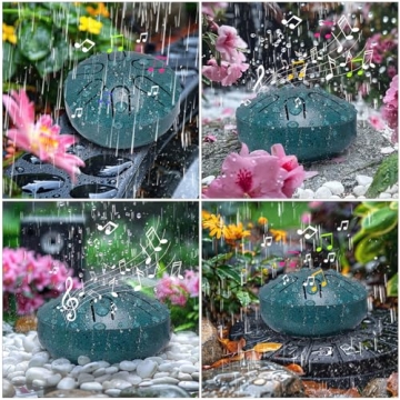 BUSOHA 3" Steel Rain Drum for Outdoor Gardens