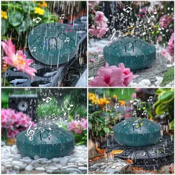 BUSOHA 3" Steel Rain Drum for Outdoor Gardens
