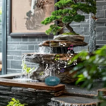 BUSOHA 3" Steel Rain Drum for Outdoor Gardens