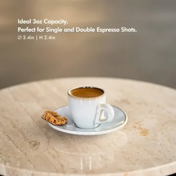 KIVY Stoneware Espresso Cups Set - Craft & Style in 4-Piece