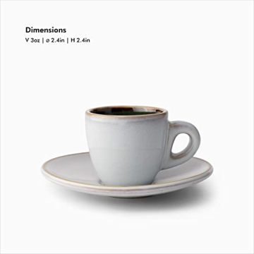 KIVY Stoneware Espresso Cups Set - Craft & Style in 4-Piece