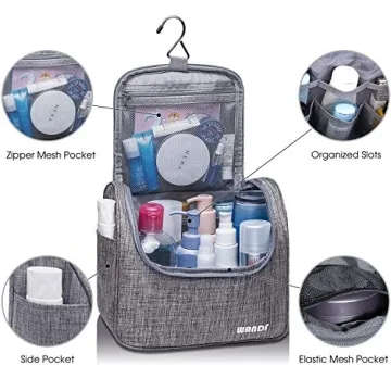 WANDF Hanging Toiletry Bag - Lightweight & Water-Resistant Organizer