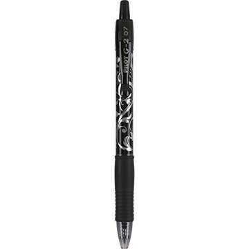 Pilot, G2 Premium Gel Roller Pens, Fine Point 0.7 mm, Fashion Collection, Black, Pack of 5