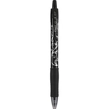 Pilot, G2 Premium Gel Roller Pens, Fine Point 0.7 mm, Fashion Collection, Black, Pack of 5