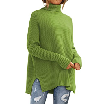 LILLUSORY Womens Turtleneck Oversized Tunic Fall Sweaters 2024 Trendy Casual Long Pullover Knit Wint...