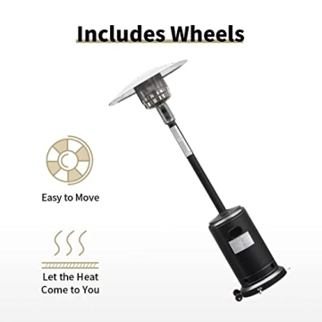 KEZATO 48,000 BTU Outdoor Patio Heater - 87 Inches Tall