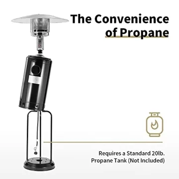 KEZATO 48,000 BTU Outdoor Patio Heater - 87 Inches Tall