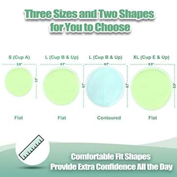 wegreeco Nursing Breast Pads (14 Pack) + Laundry Bag & Travel Storage Bag, 2 Sizes: 3.9/4.7 inch - Washable & Reusable Breastfeeding Nursing Pads (Passion, Small, Daytime Use)