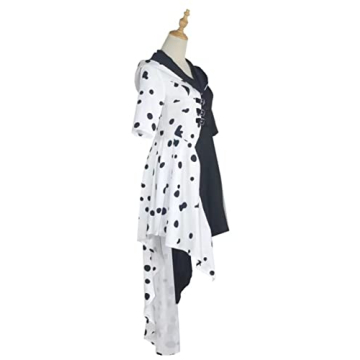 Deville Women's Black and White Cosplay Costume for Halloween