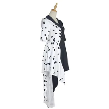 Deville Women's Black and White Cosplay Costume for Halloween
